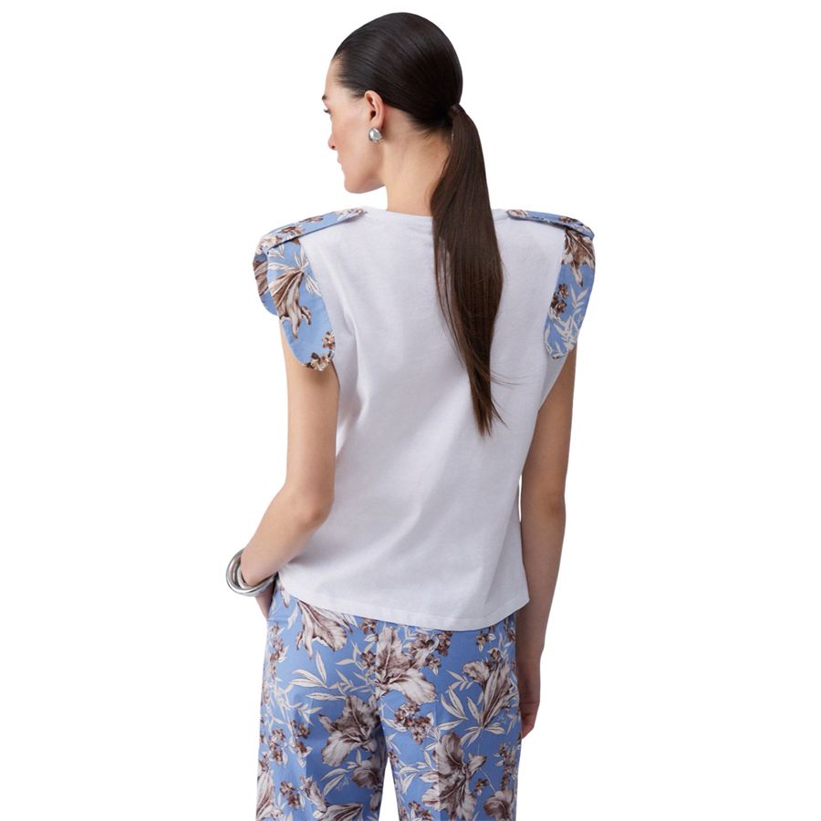 T-shirt a maniche corte da donna con spalline imbottite Liu Jo | WA6201J6308P9551